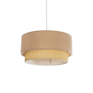 glo-204-0096-204_0096_0 GLOBOSTAR® BIGGIE 204-0096 ΜΟΝΤΕΡΝΟ ΚΡΕΜΑΣΤΟ ΦΩΤΙΣΤΙΚΟ ΟΡΟΦΗΣ ΜΕ ΝΤΟΥΙ 1 X E27 AC 220-240V IP20 - ΜΠΕΖ - Μ30 X Π30 X Υ17CM