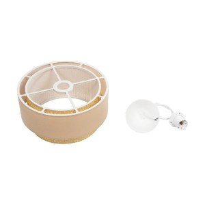 glo-204-0096-204_0096_10 GLOBOSTAR® BIGGIE 204-0096 ΜΟΝΤΕΡΝΟ ΚΡΕΜΑΣΤΟ ΦΩΤΙΣΤΙΚΟ ΟΡΟΦΗΣ ΜΕ ΝΤΟΥΙ 1 X E27 AC 220-240V IP20 - ΜΠΕΖ - Μ30 X Π30 X Υ17CM