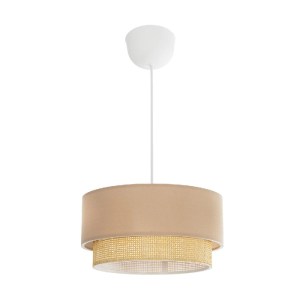 glo-204-0096-204_0096_3 GLOBOSTAR® BIGGIE 204-0096 ΜΟΝΤΕΡΝΟ ΚΡΕΜΑΣΤΟ ΦΩΤΙΣΤΙΚΟ ΟΡΟΦΗΣ ΜΕ ΝΤΟΥΙ 1 X E27 AC 220-240V IP20 - ΜΠΕΖ - Μ30 X Π30 X Υ17CM