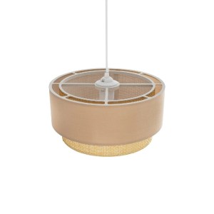 glo-204-0096-204_0096_6 GLOBOSTAR® BIGGIE 204-0096 ΜΟΝΤΕΡΝΟ ΚΡΕΜΑΣΤΟ ΦΩΤΙΣΤΙΚΟ ΟΡΟΦΗΣ ΜΕ ΝΤΟΥΙ 1 X E27 AC 220-240V IP20 - ΜΠΕΖ - Μ30 X Π30 X Υ17CM