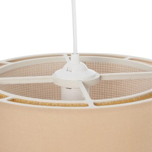 glo-204-0096-204_0096_8 GLOBOSTAR® BIGGIE 204-0096 ΜΟΝΤΕΡΝΟ ΚΡΕΜΑΣΤΟ ΦΩΤΙΣΤΙΚΟ ΟΡΟΦΗΣ ΜΕ ΝΤΟΥΙ 1 X E27 AC 220-240V IP20 - ΜΠΕΖ - Μ30 X Π30 X Υ17CM