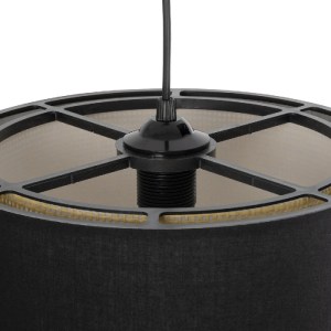 glo-204-0098-204_0098_8 GLOBOSTAR® BIGGIE 204-0098 ΜΟΝΤΕΡΝΟ ΚΡΕΜΑΣΤΟ ΦΩΤΙΣΤΙΚΟ ΟΡΟΦΗΣ ΜΕ ΝΤΟΥΙ 1 X E27 AC 220-240V IP20 - ΜΑΥΡΟ & ΜΠΕΖ - Μ30 X Π30 X Υ26CM