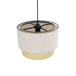 glo-204-0099-204_0099_6 GLOBOSTAR® BIGGIE 204-0099 ΜΟΝΤΕΡΝΟ ΚΡΕΜΑΣΤΟ ΦΩΤΙΣΤΙΚΟ ΟΡΟΦΗΣ ΜΕ ΝΤΟΥΙ 1 X E27 AC 220-240V IP20 - ΜΠΕΖ - Μ30 X Π30 X Υ26CM