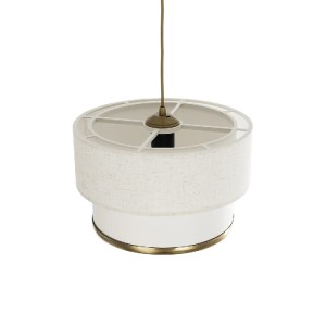 glo-204-0100-204_0100_6 GLOBOSTAR® FOCUS 204-0100 ΜΟΝΤΕΡΝΟ ΚΡΕΜΑΣΤΟ ΦΩΤΙΣΤΙΚΟ ΟΡΟΦΗΣ ΜΕ ΝΤΟΥΙ 1 X E27 AC 220-240V IP20 - ΛΕΥΚΟ & ΜΠΕΖ - Μ30 X Π30 X Υ23CM