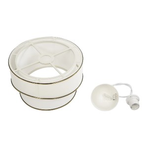 glo-204-0102-204_0102_9 GLOBOSTAR® CYCLOP 204-0102 ΜΟΝΤΕΡΝΟ ΚΡΕΜΑΣΤΟ ΦΩΤΙΣΤΙΚΟ ΟΡΟΦΗΣ ΜΕ ΝΤΟΥΙ 1 X E27 AC 220-240V IP20 - ΜΠΕΖ & ΛΕΥΚΟ - Μ30 X Π30 X Υ24CM