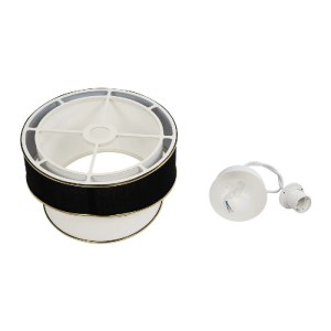 glo-204-0103-204_0103_9 GLOBOSTAR® CYCLOP 204-0103 ΜΟΝΤΕΡΝΟ ΚΡΕΜΑΣΤΟ ΦΩΤΙΣΤΙΚΟ ΟΡΟΦΗΣ ΜΕ ΝΤΟΥΙ 1 X E27 AC 220-240V IP20 - ΜΑΥΡΟ & ΛΕΥΚΟ - Μ30 X Π30 X Υ24CM
