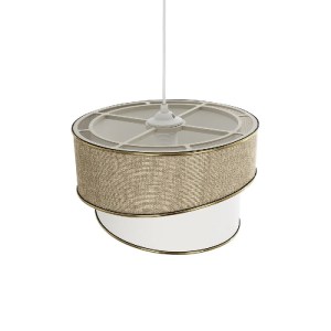 glo-204-0104-204_0104_6 GLOBOSTAR® CYCLOP 204-0104 ΜΟΝΤΕΡΝΟ ΚΡΕΜΑΣΤΟ ΦΩΤΙΣΤΙΚΟ ΟΡΟΦΗΣ ΜΕ ΝΤΟΥΙ 1 X E27 AC 220-240V IP20 - ΜΠΕΖ & ΛΕΥΚΟ - Μ30 X Π30 X Υ24CM