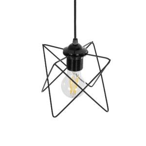 glo-204-0109-204_0109_6 GLOBOSTAR® PATRICK 204-0109 ΜΟΝΤΕΡΝΟ ΚΡΕΜΑΣΤΟ ΦΩΤΙΣΤΙΚΟ ΟΡΟΦΗΣ ΜΕ ΝΤΟΥΙ 1 X E27 AC 220-240V IP20 - ΜΑΥΡΟ - Μ25 X Π25 X Υ55CM