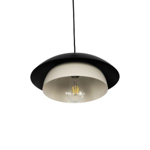 glo-204-0117-204_0117_5 GLOBOSTAR® AURA 204-0117 ΜΟΝΤΕΡΝΟ ΚΡΕΜΑΣΤΟ ΦΩΤΙΣΤΙΚΟ ΟΡΟΦΗΣ ΜΕ ΝΤΟΥΙ 1 X E27 AC 220-240V IP20 - ΜΑΥΡΟ & ΛΕΥΚΟ - Μ31 X Π31 X Υ27CM