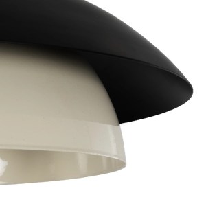 glo-204-0117-204_0117_7 GLOBOSTAR® AURA 204-0117 ΜΟΝΤΕΡΝΟ ΚΡΕΜΑΣΤΟ ΦΩΤΙΣΤΙΚΟ ΟΡΟΦΗΣ ΜΕ ΝΤΟΥΙ 1 X E27 AC 220-240V IP20 - ΜΑΥΡΟ & ΛΕΥΚΟ - Μ31 X Π31 X Υ27CM