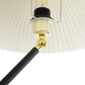 glo-204-0127-204_0127_8 GLOBOSTAR® FLY 204-0127 ΜΟΝΤΕΡΝΟ ΕΠΙΔΑΠΕΔΙΟ ΦΩΤΙΣΤΙΚΟ ΜΕ ΝΤΟΥΙ 1 X E27 AC 220-240V IP20 - ΜΑΥΡΟ & ΜΠΕΖ - Μ72 X Π38 X Υ155CM