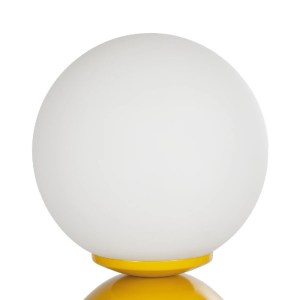glo-204-0131-204_0131_6 GLOBOSTAR® MAGIC 204-0131 ΜΟΝΤΕΡΝΟ ΕΠΙΤΡΑΠΕΖΙΟ ΦΩΤΙΣΤΙΚΟ ΠΟΡΤΑΤΙΦ ΜΕ ΝΤΟΥΙ 1 X E14 AC 220-240V IP20 - ΚΙΤΡΙΝΟ & ΛΕΥΚΟ - Μ15 X Π15 X Υ28CM