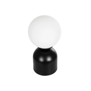glo-204-0132-204_0132_5 GLOBOSTAR® MAGIC 204-0132 ΜΟΝΤΕΡΝΟ ΕΠΙΤΡΑΠΕΖΙΟ ΦΩΤΙΣΤΙΚΟ ΠΟΡΤΑΤΙΦ ΜΕ ΝΤΟΥΙ 1 X E14 AC 220-240V IP20 - ΜΑΥΡΟ & ΛΕΥΚΟ - Μ15 X Π15 X Υ28CM