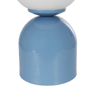 glo-204-0133-204_0133_7 GLOBOSTAR® MAGIC 204-0133 ΜΟΝΤΕΡΝΟ ΕΠΙΤΡΑΠΕΖΙΟ ΦΩΤΙΣΤΙΚΟ ΠΟΡΤΑΤΙΦ ΜΕ ΝΤΟΥΙ 1 X E14 AC 220-240V IP20 - ΜΠΛΕ & ΛΕΥΚΟ - Μ15 X Π15 X Υ28CM