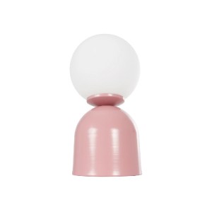 glo-204-0134-204_0134_4 GLOBOSTAR® MAGIC 204-0134 ΜΟΝΤΕΡΝΟ ΕΠΙΤΡΑΠΕΖΙΟ ΦΩΤΙΣΤΙΚΟ ΠΟΡΤΑΤΙΦ ΜΕ ΝΤΟΥΙ 1 X E14 AC 220-240V IP20 - ΡΟΖ & ΛΕΥΚΟ - Μ15 X Π15 X Υ28CM