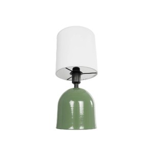 glo-204-0136-204_0136_4 GLOBOSTAR® LOREN 204-0136 ΜΟΝΤΕΡΝΟ ΕΠΙΤΡΑΠΕΖΙΟ ΦΩΤΙΣΤΙΚΟ ΠΟΡΤΑΤΙΦ ΜΕ ΝΤΟΥΙ 1 X E14 AC 220-240V IP20 - ΠΡΑΣΙΝΟ & ΜΠΕΖ - Μ15,5 X Π15,5 X Υ33CM