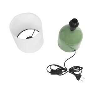 glo-204-0136-204_0136_9 GLOBOSTAR® LOREN 204-0136 ΜΟΝΤΕΡΝΟ ΕΠΙΤΡΑΠΕΖΙΟ ΦΩΤΙΣΤΙΚΟ ΠΟΡΤΑΤΙΦ ΜΕ ΝΤΟΥΙ 1 X E14 AC 220-240V IP20 - ΠΡΑΣΙΝΟ & ΜΠΕΖ - Μ15,5 X Π15,5 X Υ33CM
