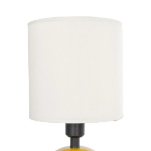 glo-204-0137-204_0137_6 GLOBOSTAR® LOREN 204-0137 ΜΟΝΤΕΡΝΟ ΕΠΙΤΡΑΠΕΖΙΟ ΦΩΤΙΣΤΙΚΟ ΠΟΡΤΑΤΙΦ ΜΕ ΝΤΟΥΙ 1 X E14 AC 220-240V IP20 - ΚΙΤΡΙΝΟ & ΜΠΕΖ - Μ15,5 X Π15,5 X Υ33CM
