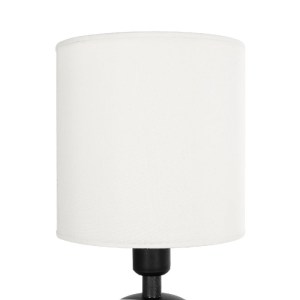 glo-204-0138-204_0138_6 GLOBOSTAR® LOREN 204-0138 ΜΟΝΤΕΡΝΟ ΕΠΙΤΡΑΠΕΖΙΟ ΦΩΤΙΣΤΙΚΟ ΠΟΡΤΑΤΙΦ ΜΕ ΝΤΟΥΙ 1 X E14 AC 220-240V IP20 - ΜΑΥΡΟ & ΜΠΕΖ - Μ15,5 X Π15,5 X Υ33CM