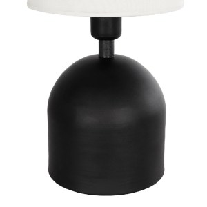 glo-204-0138-204_0138_7 GLOBOSTAR® LOREN 204-0138 ΜΟΝΤΕΡΝΟ ΕΠΙΤΡΑΠΕΖΙΟ ΦΩΤΙΣΤΙΚΟ ΠΟΡΤΑΤΙΦ ΜΕ ΝΤΟΥΙ 1 X E14 AC 220-240V IP20 - ΜΑΥΡΟ & ΜΠΕΖ - Μ15,5 X Π15,5 X Υ33CM