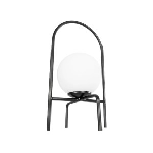 glo-204-0139-204_0139_4 GLOBOSTAR® SPIDY 204-0139 ΜΟΝΤΕΡΝΟ ΕΠΙΤΡΑΠΕΖΙΟ ΦΩΤΙΣΤΙΚΟ ΠΟΡΤΑΤΙΦ ΜΕ ΝΤΟΥΙ 1 X E14 AC 220-240V IP20 - ΜΑΥΡΟ & ΛΕΥΚΟ - Μ22 X Π20 X Υ38CM