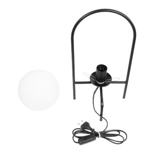 glo-204-0139-204_0139_9 GLOBOSTAR® SPIDY 204-0139 ΜΟΝΤΕΡΝΟ ΕΠΙΤΡΑΠΕΖΙΟ ΦΩΤΙΣΤΙΚΟ ΠΟΡΤΑΤΙΦ ΜΕ ΝΤΟΥΙ 1 X E14 AC 220-240V IP20 - ΜΑΥΡΟ & ΛΕΥΚΟ - Μ22 X Π20 X Υ38CM