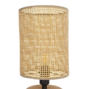 glo-204-0143-204_0143_6 GLOBOSTAR® KLOO 204-0143 BOHO ΕΠΙΤΡΑΠΕΖΙΟ ΦΩΤΙΣΤΙΚΟ ΠΟΡΤΑΤΙΦ ΜΕ ΝΤΟΥΙ 1 X E14 AC 220-240V IP20 - ΚΑΦΕ & ΜΠΕΖ - Μ15 X Π15 X Υ35CM