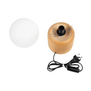 glo-204-0144-204_0144_9 GLOBOSTAR® BOARD 204-0144 ΜΟΝΤΕΡΝΟ ΕΠΙΤΡΑΠΕΖΙΟ ΦΩΤΙΣΤΙΚΟ ΠΟΡΤΑΤΙΦ ΜΕ ΝΤΟΥΙ 1 X E14 AC 220-240V IP20 - ΜΠΕΖ & ΛΕΥΚΟ - Μ15 X Π15 X Υ24CM