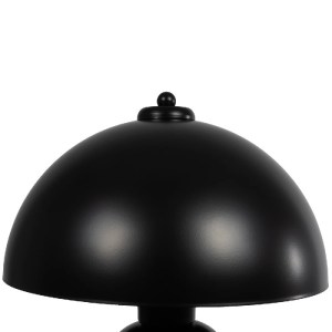 glo-204-0146-204_0146_6 GLOBOSTAR® GASCO 204-0146 ΜΟΝΤΕΡΝΟ ΕΠΙΤΡΑΠΕΖΙΟ ΦΩΤΙΣΤΙΚΟ ΠΟΡΤΑΤΙΦ ΜΕ ΝΤΟΥΙ 1 X E27 AC 220-240V IP20 - ΜΑΥΡΟ - Μ26 X Π26 X Υ35CM