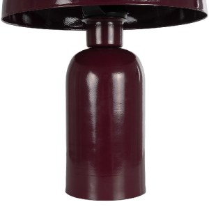 glo-204-0148-204_0148_7 GLOBOSTAR® GASCO 204-0148 ΜΟΝΤΕΡΝΟ ΕΠΙΤΡΑΠΕΖΙΟ ΦΩΤΙΣΤΙΚΟ ΠΟΡΤΑΤΙΦ ΜΕ ΝΤΟΥΙ 1 X E27 AC 220-240V IP20 - ΚΟΚΚΙΝΟ - Μ26 X Π26 X Υ35CM