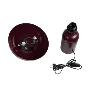 glo-204-0148-204_0148_9 GLOBOSTAR® GASCO 204-0148 ΜΟΝΤΕΡΝΟ ΕΠΙΤΡΑΠΕΖΙΟ ΦΩΤΙΣΤΙΚΟ ΠΟΡΤΑΤΙΦ ΜΕ ΝΤΟΥΙ 1 X E27 AC 220-240V IP20 - ΚΟΚΚΙΝΟ - Μ26 X Π26 X Υ35CM