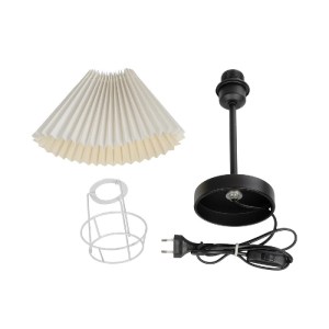 glo-204-0156-204_0156_10 GLOBOSTAR® ORACLE 204-0156 ΜΟΝΤΕΡΝΟ ΕΠΙΤΡΑΠΕΖΙΟ ΦΩΤΙΣΤΙΚΟ ΠΟΡΤΑΤΙΦ ΜΕ ΝΤΟΥΙ 1 X E27 AC 220-240V IP20 - ΜΑΥΡΟ & ΜΠΕΖ - Μ24 X Π24 X Υ35CM