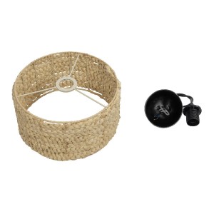 glo-204-0161-204_0161_10 GLOBOSTAR® POMEGRANDE 204-0161 BOHO ΚΡΕΜΑΣΤΟ ΦΩΤΙΣΤΙΚΟ ΟΡΟΦΗΣ ΜΕ ΝΤΟΥΙ 1 X E27 AC 220-240V IP20 - ΜΠΕΖ - Μ32 X Π32 X Υ19CM