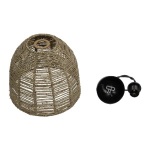 glo-204-0162-204_0162_10 GLOBOSTAR® MEKA 204-0162 BOHO ΚΡΕΜΑΣΤΟ ΦΩΤΙΣΤΙΚΟ ΟΡΟΦΗΣ ΜΕ ΝΤΟΥΙ 1 X E27 AC 220-240V IP20 - ΚΑΦΕ - Μ30 X Π30 X Υ28CM
