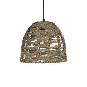 glo-204-0162-204_0162_4 GLOBOSTAR® MEKA 204-0162 BOHO ΚΡΕΜΑΣΤΟ ΦΩΤΙΣΤΙΚΟ ΟΡΟΦΗΣ ΜΕ ΝΤΟΥΙ 1 X E27 AC 220-240V IP20 - ΚΑΦΕ - Μ30 X Π30 X Υ28CM