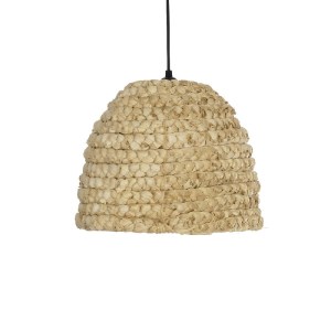 glo-204-0163-204_0163_4 GLOBOSTAR® MEKA 204-0163 BOHO ΚΡΕΜΑΣΤΟ ΦΩΤΙΣΤΙΚΟ ΟΡΟΦΗΣ ΜΕ ΝΤΟΥΙ 1 X E27 AC 220-240V IP20 - ΜΠΕΖ - Μ30 X Π30 X Υ25CM