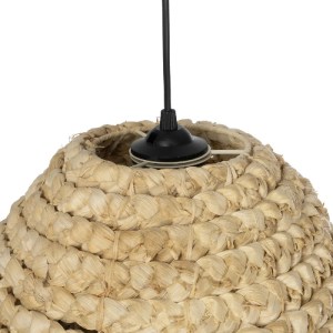 glo-204-0163-204_0163_8 GLOBOSTAR® MEKA 204-0163 BOHO ΚΡΕΜΑΣΤΟ ΦΩΤΙΣΤΙΚΟ ΟΡΟΦΗΣ ΜΕ ΝΤΟΥΙ 1 X E27 AC 220-240V IP20 - ΜΠΕΖ - Μ30 X Π30 X Υ25CM