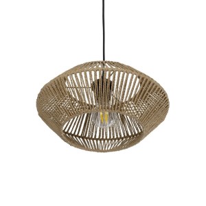 glo-204-0164-204_0164_5 GLOBOSTAR® CASTRO 204-0164 BOHO ΚΡΕΜΑΣΤΟ ΦΩΤΙΣΤΙΚΟ ΟΡΟΦΗΣ ΜΕ ΝΤΟΥΙ 1 X E27 AC 220-240V IP20 - ΜΠΕΖ - Μ33 X Π33 X Υ17CM