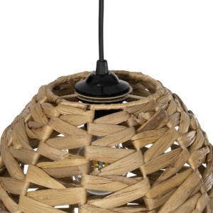 glo-204-0165-204_0165_8 GLOBOSTAR® MEKA 204-0165 BOHO ΚΡΕΜΑΣΤΟ ΦΩΤΙΣΤΙΚΟ ΟΡΟΦΗΣ ΜΕ ΝΤΟΥΙ 1 X E27 AC 220-240V IP20 - ΜΠΕΖ - Μ30 X Π30 X Υ28CM