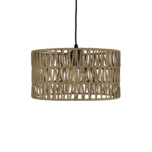 glo-204-0166-204_0166_4 GLOBOSTAR® POMEGRANDE 204-0166 BOHO ΚΡΕΜΑΣΤΟ ΦΩΤΙΣΤΙΚΟ ΟΡΟΦΗΣ ΜΕ ΝΤΟΥΙ 1 X E27 AC 220-240V IP20 - ΜΠΕΖ - Μ30 X Π30 X Υ18CM