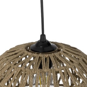 glo-204-0167-204_0167_8 GLOBOSTAR® SAND 204-0167 BOHO ΚΡΕΜΑΣΤΟ ΦΩΤΙΣΤΙΚΟ ΟΡΟΦΗΣ ΜΕ ΝΤΟΥΙ 1 X E27 AC 220-240V IP20 - ΜΠΕΖ - Μ30 X Π30 X Υ19CM