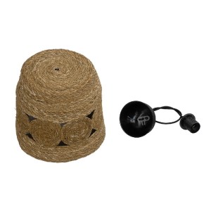 glo-204-0170-204_0170_11 GLOBOSTAR® PANIER 204-0170 BOHO ΚΡΕΜΑΣΤΟ ΦΩΤΙΣΤΙΚΟ ΟΡΟΦΗΣ ΜΕ ΝΤΟΥΙ 1 X E27 AC 220-240V IP20 - ΜΠΕΖ - Μ32 X Π32 X Υ30CM