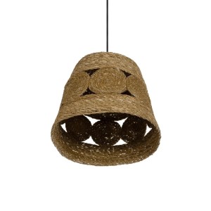 glo-204-0170-204_0170_5 GLOBOSTAR® PANIER 204-0170 BOHO ΚΡΕΜΑΣΤΟ ΦΩΤΙΣΤΙΚΟ ΟΡΟΦΗΣ ΜΕ ΝΤΟΥΙ 1 X E27 AC 220-240V IP20 - ΜΠΕΖ - Μ32 X Π32 X Υ30CM
