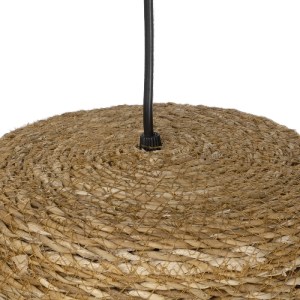 glo-204-0170-204_0170_9 GLOBOSTAR® PANIER 204-0170 BOHO ΚΡΕΜΑΣΤΟ ΦΩΤΙΣΤΙΚΟ ΟΡΟΦΗΣ ΜΕ ΝΤΟΥΙ 1 X E27 AC 220-240V IP20 - ΜΠΕΖ - Μ32 X Π32 X Υ30CM