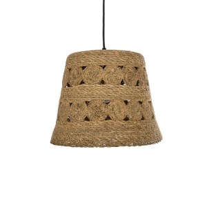 glo-204-0171-204_0171_4 GLOBOSTAR® PANIER 204-0171 BOHO ΚΡΕΜΑΣΤΟ ΦΩΤΙΣΤΙΚΟ ΟΡΟΦΗΣ ΜΕ ΝΤΟΥΙ 1 X E27 AC 220-240V IP20 - ΜΠΕΖ - Μ32 X Π32 X Υ30CM