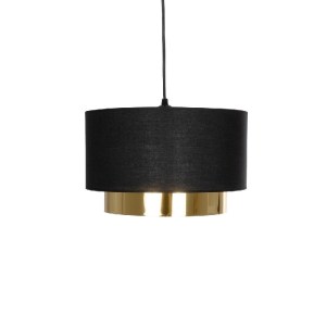 glo-204-0174-204_0174_4 GLOBOSTAR® BASIL 204-0174 ΜΟΝΤΕΡΝΟ ΚΡΕΜΑΣΤΟ ΦΩΤΙΣΤΙΚΟ ΟΡΟΦΗΣ ΜΕ ΝΤΟΥΙ 1 X E27 AC 220-240V IP20 - ΜΑΥΡΟ & ΧΡΥΣΟ - Μ30 X Π30 X Υ20CM