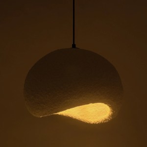 glo-204-0176-204_0176_02 GLOBOSTAR® STONE 204-0176 ΜΟΝΤΕΡΝΟ ΚΡΕΜΑΣΤΟ ΦΩΤΙΣΤΙΚΟ ΟΡΟΦΗΣ ΜΕ ΝΤΟΥΙ 1 X E27 AC 220-240V IP20 - ΛΕΥΚΟ - Μ31.5 X Π35 X Υ26CM