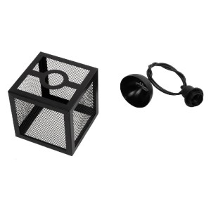 glo-204-0181-204_0181_11 GLOBOSTAR® JAULA 204-0181 ΜΟΝΤΕΡΝΟ ΚΡΕΜΑΣΤΟ ΦΩΤΙΣΤΙΚΟ ΟΡΟΦΗΣ ΜΟΝΟΦΩΤΟ 1 X E27 AC 220-240V IP20 ΜΑΥΡΟ - Μ16 X Π16 X Υ16CM