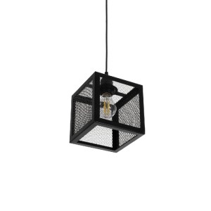 glo-204-0181-204_0181_5 GLOBOSTAR® JAULA 204-0181 ΜΟΝΤΕΡΝΟ ΚΡΕΜΑΣΤΟ ΦΩΤΙΣΤΙΚΟ ΟΡΟΦΗΣ ΜΟΝΟΦΩΤΟ 1 X E27 AC 220-240V IP20 ΜΑΥΡΟ - Μ16 X Π16 X Υ16CM