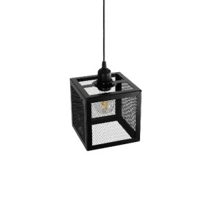 glo-204-0181-204_0181_6 GLOBOSTAR® JAULA 204-0181 ΜΟΝΤΕΡΝΟ ΚΡΕΜΑΣΤΟ ΦΩΤΙΣΤΙΚΟ ΟΡΟΦΗΣ ΜΟΝΟΦΩΤΟ 1 X E27 AC 220-240V IP20 ΜΑΥΡΟ - Μ16 X Π16 X Υ16CM